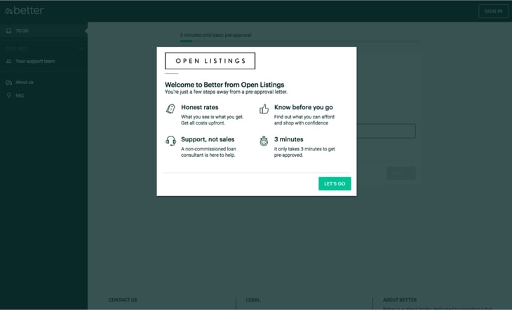 Better Mortgage Dashboard