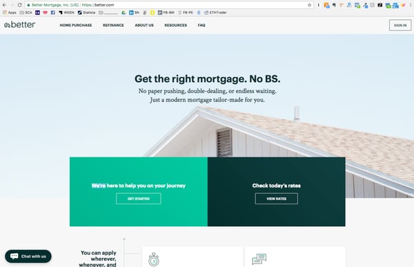 Better.com web page screenshot